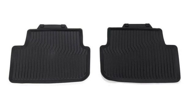 NEW GENUINE AUDI A1 19- REAR BLACK RUBBER ALL WEATHER FLOOR MATS 82A061511041
