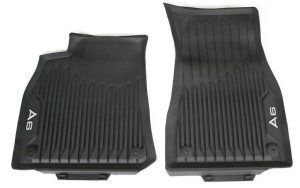 NEW GENUINE AUDI A6 S6 RS6 2019- FRONT BLACK RUBBER ALL WEATHER FLOOR MATS LHD 4K1061501041