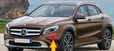 NEW GENUINE MERCEDES BENZ GLA X156 FRONT HEADLIGHT WASHER COVER PRIMED LEFT N/S A15688509229999 - Image 3