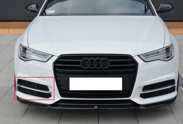 NEW GENUINE AUDI A6 15-18 S-LINE FRONT BUMPER LOWER O/S RIGHT GRILL BLACK/CHROME 4G0807648J9B9 - Image 2