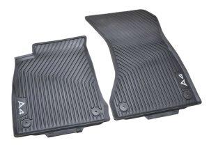 NEW GENUINE AUDI A4 RS4 2016- FRONT BLACK RUBBER ALL WEATHER FLOOR MATS LHD
