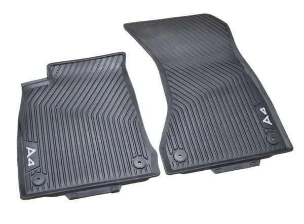 NEW GENUINE AUDI A4 RS4 2016- FRONT BLACK RUBBER ALL WEATHER FLOOR MATS LHD