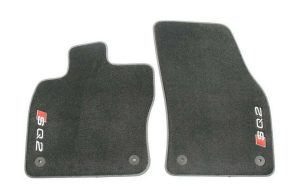 NEW GENUINE AUDI SQ2 2019- FRONT PREMIUM BLACK TEXTILE FLOOR MATS LHD 81B061275AMNO