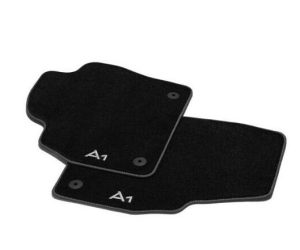 NEW GENUINE AUDI A1 SPORTBACK 2019- FRONT PREMIUM BLACK TEXTILE FLOOR MATS LHD 82B061275MNO
