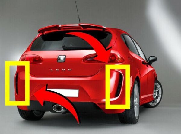 NEW GENUINE SEAT LEON Mk2 LINEA R REAR BUMPER SIDE GRILLES PAIR SET LEFT RIGHT - Image 3