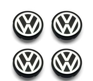 NEW GENUINE VOLKSWAGEN 55MM ALLOY WHEEL CHROME CENTRE HUBCAP 4PCS 6N0601171