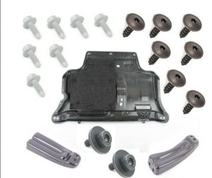 NEW GENUINE VOLKSWAGEN GOLF MK7 ENGINE BAY SKID PLATE SPLASH GUARD WITH HARDWARE