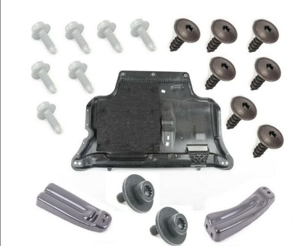 NEW GENUINE VOLKSWAGEN GOLF MK7 ENGINE BAY SKID PLATE SPLASH GUARD WITH HARDWARE