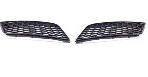NEW GENUINE AUDI RS3 15-17 FRONT BUMPER LOWER LEFT + RIGHT AIR VENT GRILLS BLACK