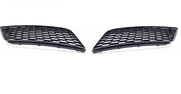 NEW GENUINE AUDI RS3 15-17 FRONT BUMPER LOWER LEFT + RIGHT AIR VENT GRILLS BLACK