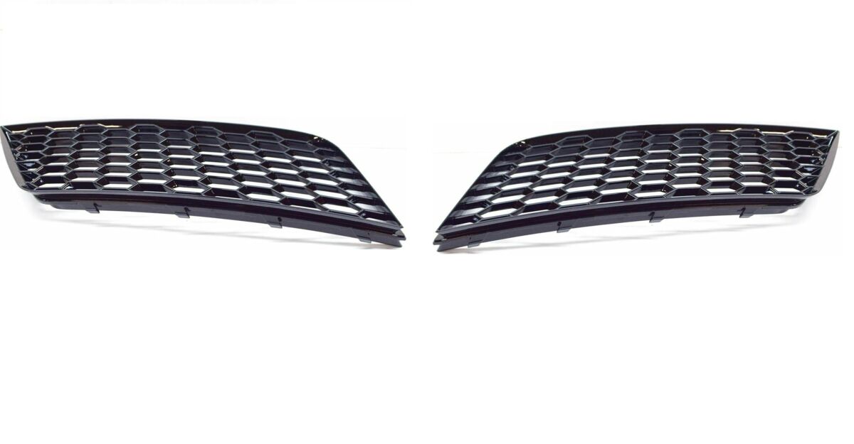 NEW GENUINE AUDI RS3 15-17 FRONT BUMPER LOWER LEFT + RIGHT AIR VENT GRILLS BLACK