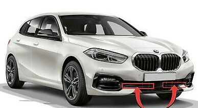 NEW GENUINE BMW 1 SERIES F40 SPORT FRONT BUMPER LOWER CENTER MOLDING BLACK SET - Image 3