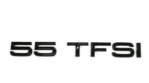 NEW GENUINE AUDI A6 A7 A8 Q5 Q8 55 TFSI TRUNK LETTERING BADGE GLOSS BLACK EMBLEM 4M0853744CT94
