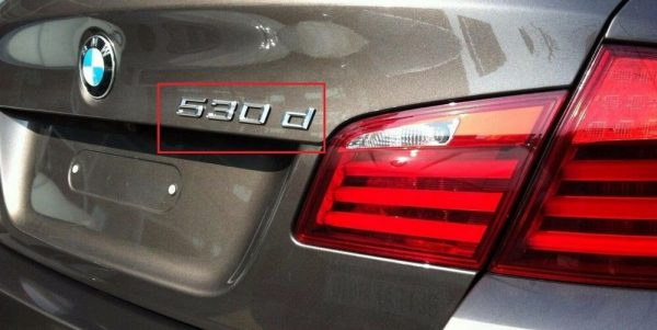 BMW NEW GENUINE 5 SERIES REAR TRUNK 530D EMBLEM LETTERING BADGE 51147418518 - Image 3