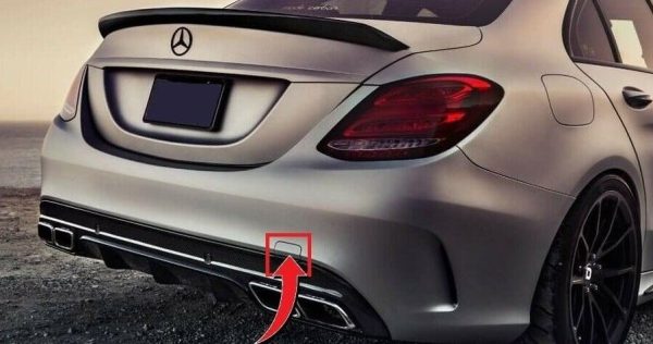 NEW GENUINE MERCEDES BENZ C W205 AMG REAR TOW HOOK EYE CAP COVER UPPER PART A20588516249999 - Image 3