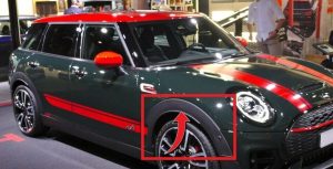 NEW GENUINE MINI F54 CLUBMAN FRONT WHEEL ARCH WITH PARK ASSISTANT HOLES RIGHT 51779881388