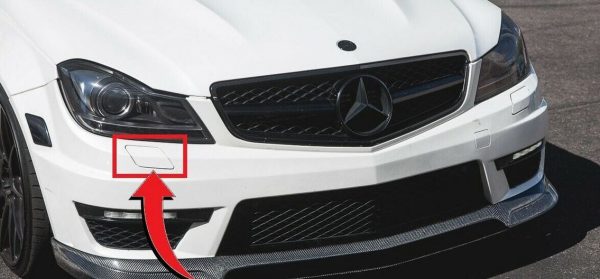 FOR NEW GENUINE MERCEDES BENZ C W204 AMG FACELIFT FRONT HEADLIGHT WASHER COVER RIGHT - Image 2