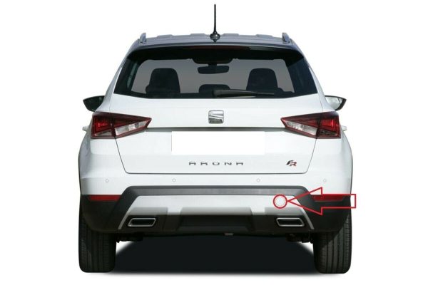 NEW GENUINE SEAT ARONA REAR BUMPER CAP FOR TOWING EYE SILVER 6F9807441A U34 - Image 3