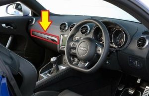 NEW GENUINE AUDI TT 8J POLISHED ALUMINIUM SILVER TRIM RHD 8J2857185F1NK