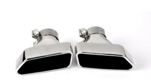 BMW GENUINE 5 SERIES F11 535d M SPORT CHROME EXHAUST TAIL PIPE TIP SET 18302298451
