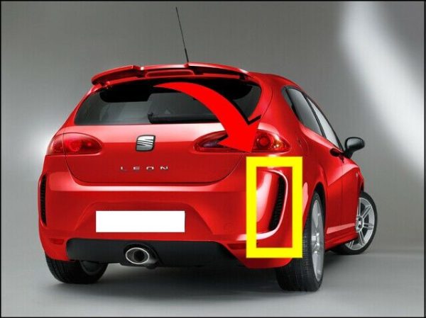 NEW GENUINE SEAT LEON Mk2 LINEA R REAR BUMPER SIDE GRILLE RIGHT O/S 1PL807298 - Image 3