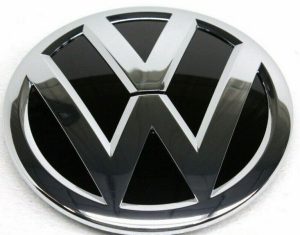 NEW GENUINE VOLKSWAGEN TOUAREG 18 - 19 VW HIGH CHROME-BLACK EMBLEM 760853601AJZA