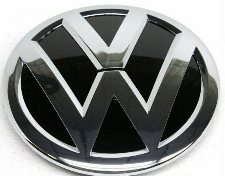 NEW GENUINE VOLKSWAGEN TOUAREG 18 - 19 VW HIGH CHROME-BLACK EMBLEM 760853601AJZA