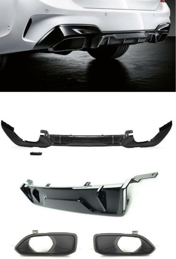 NEW GENUINE BMW G20 M SPORT PERFORMANCE REAR TRIM WITH DIFUSSER AND TAIL PIPES