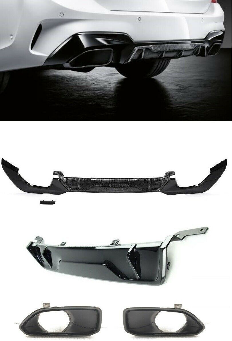 NEW GENUINE BMW G20 M SPORT PERFORMANCE REAR TRIM WITH DIFUSSER AND TAIL PIPES