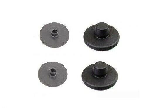 NEW GENUINE VW FLOOR MAT FASTENER CLIPS CARPET BRACKET COVERS 2+2 PCS BLACK