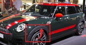 NEW GENUINE MINI F54 CLUBMAN FRONT WHEEL ARCH WITH PARK ASSISTANT HOLES LEFT N/S 51779881387