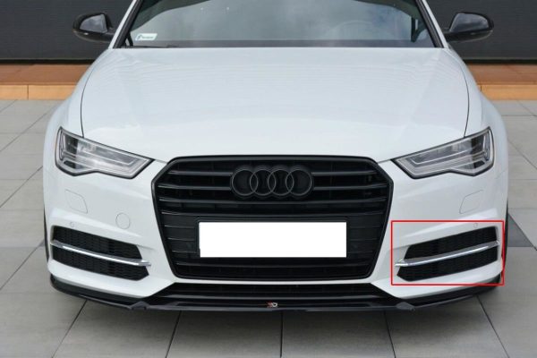 NEW GENUINE AUDI A6 15-18 S-LINE FRONT BUMPER LOWER N/S LEFT GRILL BLACK/CHROME 4G0807647F9B9 - Image 2