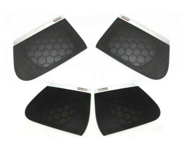 NEW GENUINE VOLKSWAGEN VW CC FRONT REAR DOOR DYNAUDIO SPEAKER COVER BLACK SET