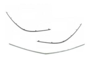 NEW GENUINE MERCEDES E CLASS C207 FRONT BUMPER CHROME MOULDING TRIM COMPLETE SET