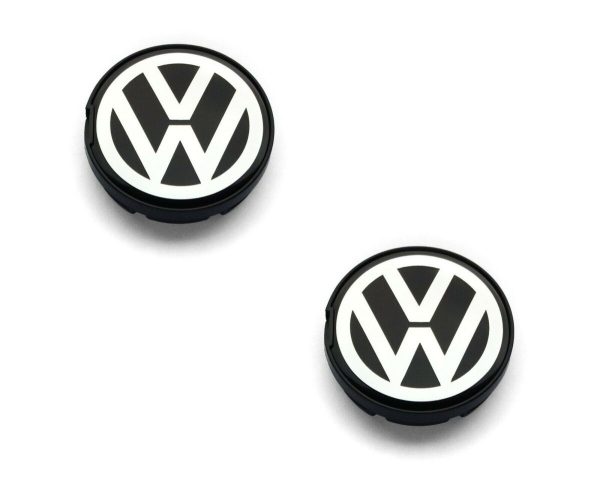 NEW GENUINE VOLKSWAGEN 55MM ALLOY WHEEL CHROME CENTRE HUBCAP 2PCS 6N0601171