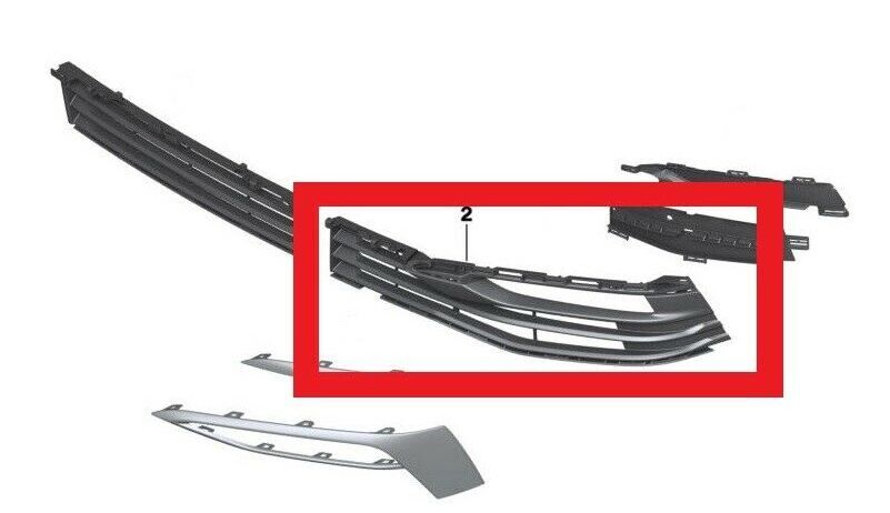 NEW GENUINE BMW 5 SERIES G30 FRONT BUMPER LOWER SIDE GRILL PAIR SET N/S + O/S - Image 2