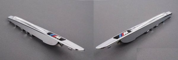 BMW NEW GENUINE X6 M E71 WHITE MARKER INDICATOR FENDER GRILL PAIR SET LEFT RIGHT