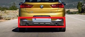NEW GENUINE BMW X2 F39 REAR M SPORT BUMPER DIFFUSER 51128090076