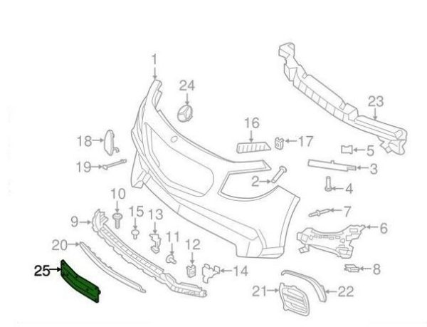 NEW GENUINE MERCEDES-BENZ E CLASS W213 FRONT BUMPER US NUMBER PLATE HOLDER A2138807800 - Image 2