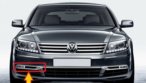 NEW GENUINE VW PHAETON 11-16 FRONT BUMPER LOWER CHROME TRIM MOULDING RIGHT O/S 3D08072442ZZ - Image 3