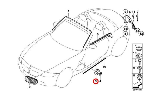 NEW BMW GENUINE Z4 SERIES E85 E86 FRONT WING INDICATOR LIGHT HOUSING LEFT N/S 51137078263 - Image 5