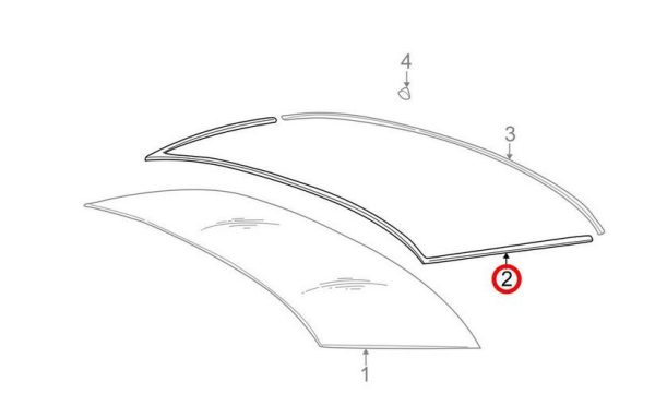 GENUINE BMW 5 SERIES E39 REAR WINDSHIELD UPPER MOULDING SEAL 51318159785 - Image 6