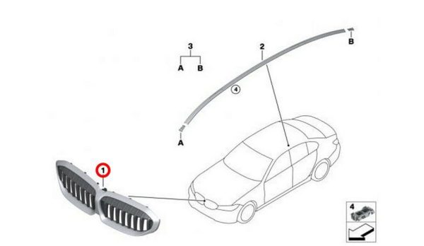 NEW GENUINE BMW 3 SERIES G20 FRONT CENTER GRILL SHADOW LINE 51138072085 - Image 5