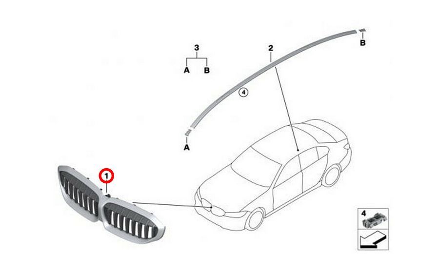 NEW GENUINE BMW 3 SERIES G20 FRONT CENTER GRILL SHADOW LINE 51138072085 - Image 5