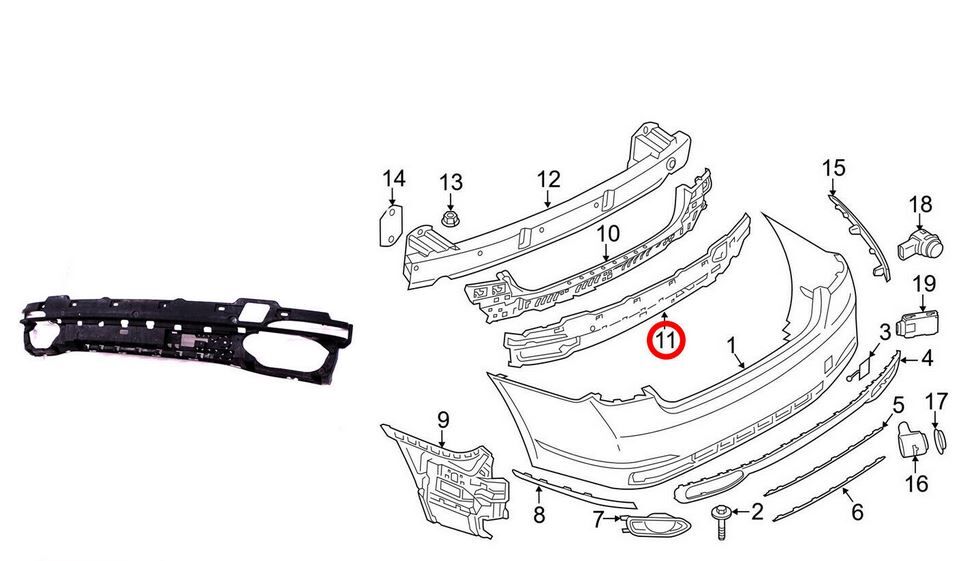 NEW GENUINE BMW 7 SERIES G11 G12 REAR BUMPER MOUNTING ADAPTER 51127357142 - Image 3