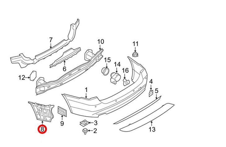 NEW GENUINE BMW 3 SERIES F30 F31 LCI REAR BUMPER MOUNTING BRACKETS PAIR SET 51127384465 + 51127384466 - Image 5