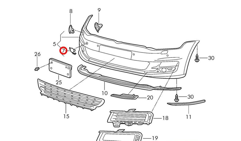 NEW GENUINE VW GOLF MK7 GTI FRONT BUMPER TOWING HOOK EYE COVER CAP 5GM807241AGRU - Image 4