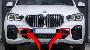 NEW GENUINE BMW X5 SERIES G05 M FRONT BUMPER TOW COVERS PAIR SET N/S + O/S 51118069237 + 51118092124