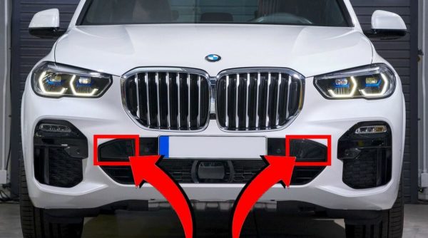 NEW GENUINE BMW X5 SERIES G05 M FRONT BUMPER TOW COVERS PAIR SET N/S + O/S 51118069237 + 51118092124