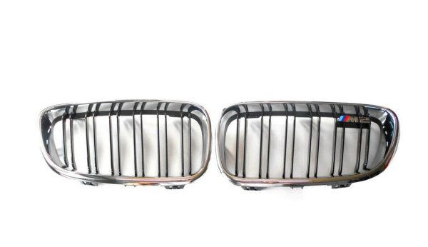 NEW GENUINE BMW 2 SERIES F87 M SPORT KIDNEY GRILLS PAIR SET N/S + O/S 51138064143 + 51138064144
